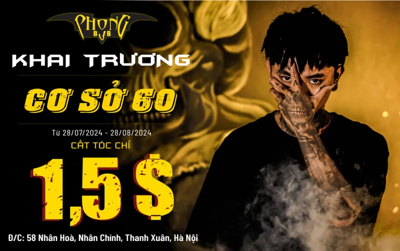 Siêu sốc! Cắt tóc chỉ 1.5$ tại Phong BvB 58 Nhân Hòa