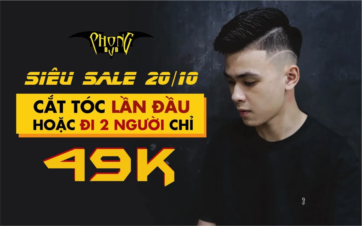 Khuyến mãi 20/10: Phong BvB sale cắt tóc 49k - Đẹp trai thả ga