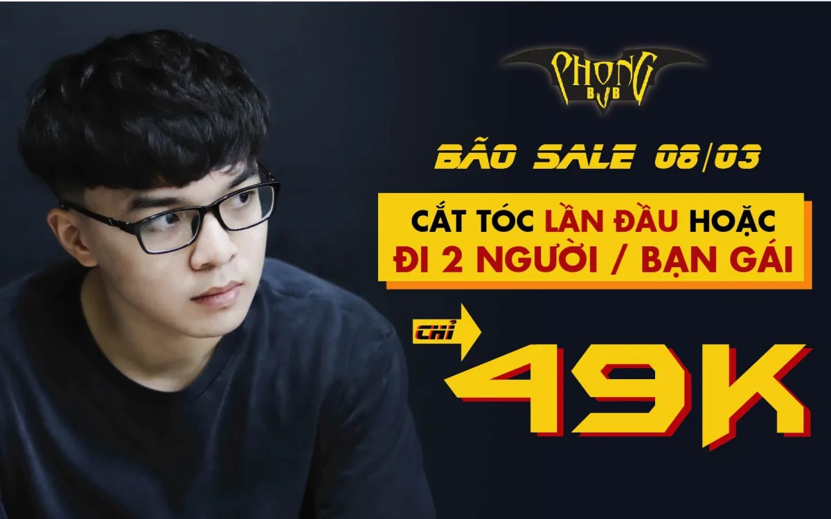 Phong BvB bão sale 8/3 - Cắt tóc chỉ 49k